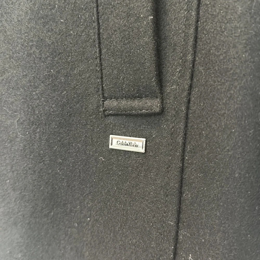 CALVIN KLEIN Classic Fit Wool Blended Overcoat - Medium - Picture 4 of 8